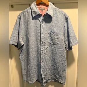 👕 Ritz of Italy 🇮🇹 Linen Short Sleeve Button-Up | Men’s XL | Resort Coastal